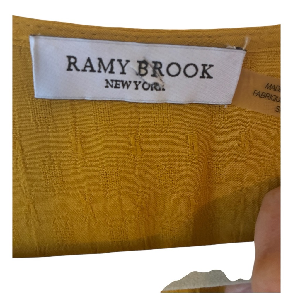 Ramy Brook Perry Mini Blouson Dress in Marigold Yellow - Size S - Picture 4 of 8